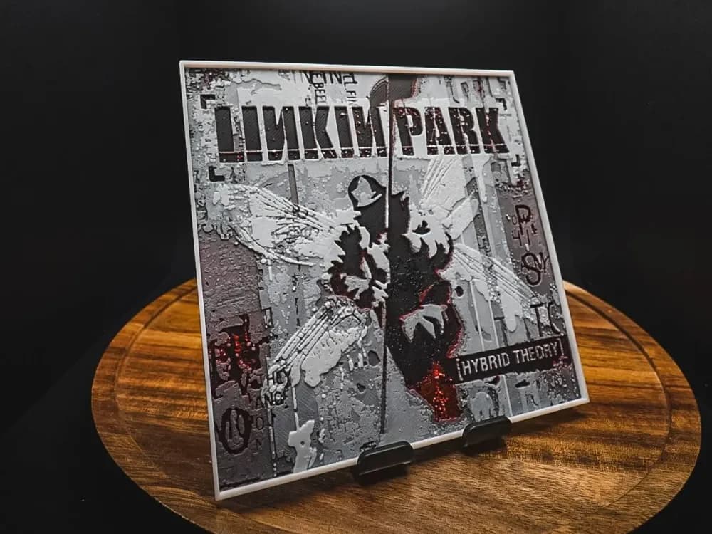 Linkin Park – Hybrid Theory (Album Art - HueForge) by HugheCraft HueForge model: Linkin Park – Hybrid Theory (Album Art - HueForge) by HugheCraft