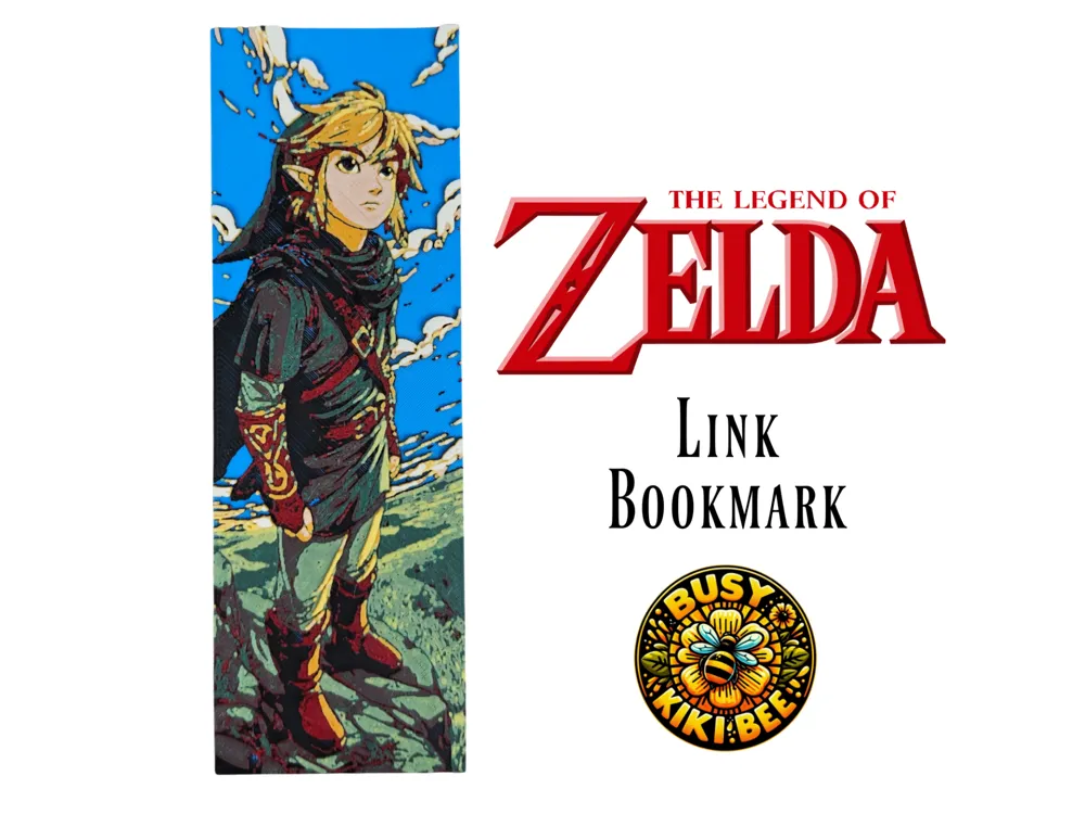 Link (The Legend of Zelda) Bookmark by BusyKikiBee HueForge model: Link (The Legend of Zelda) Bookmark by BusyKikiBee