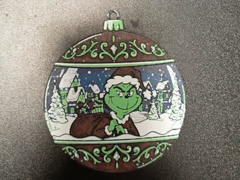 Grinch Christmas ornament hueforge by 3DNesy HueForge model: Grinch Christmas ornament hueforge by 3DNesy