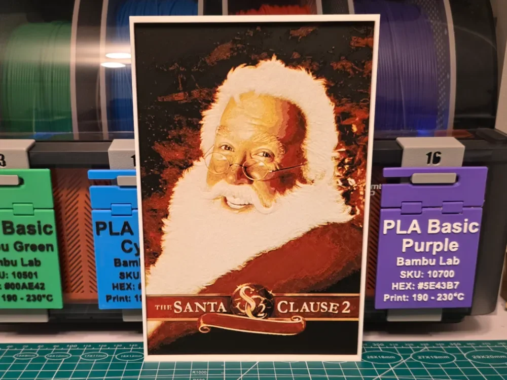 HueForge model: The Santa Clause 2 Movie Poster - Hueforge Art by Lumpy3D