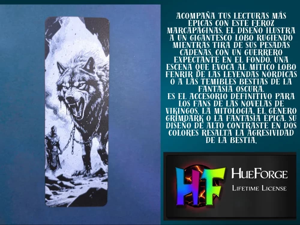 Giant Wolf (Fenrir) Bookmark v2 by FYTY112 HueForge model: Giant Wolf (Fenrir) Bookmark v2 by FYTY112