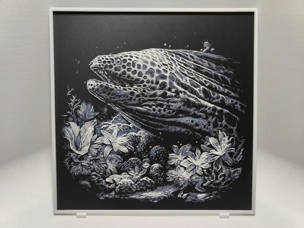 HueForge model: Moray eel - Hueforge by BeaN