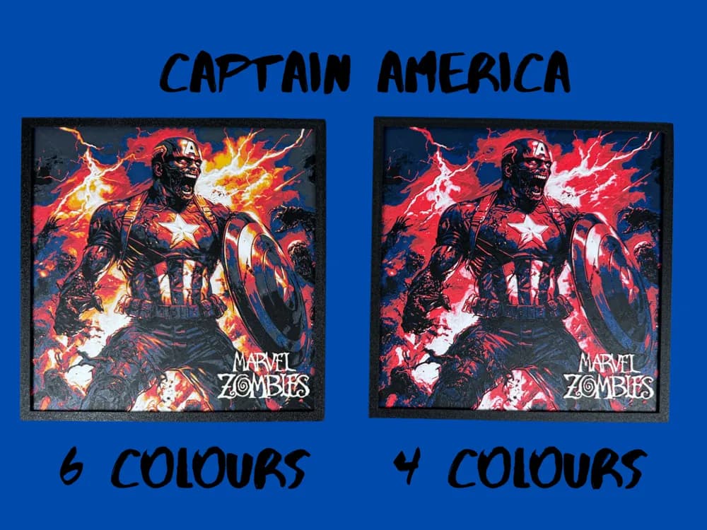 Captain America - Marvel Zombies - Hueforge by Canadian Gamer HueForge model: Captain America - Marvel Zombies - Hueforge by Canadian Gamer