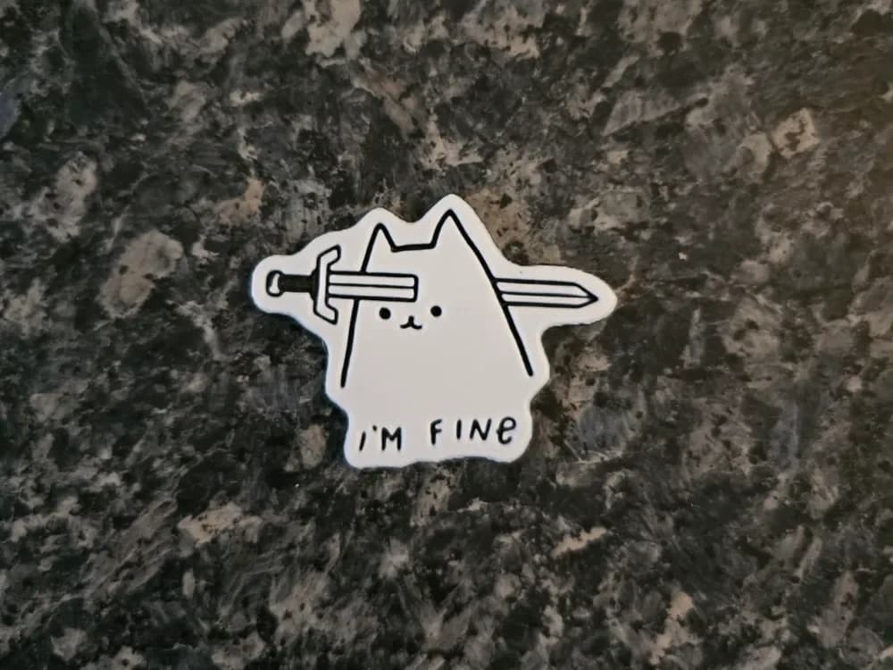 Sticker I'm Fine by Kactus Fpv HueForge model: Sticker I'm Fine by Kactus Fpv
