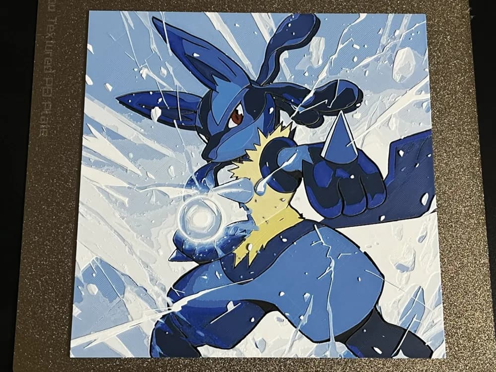 Lucario Pokemon Hueforge by FantasyZ HueForge model: Lucario Pokemon Hueforge by FantasyZ