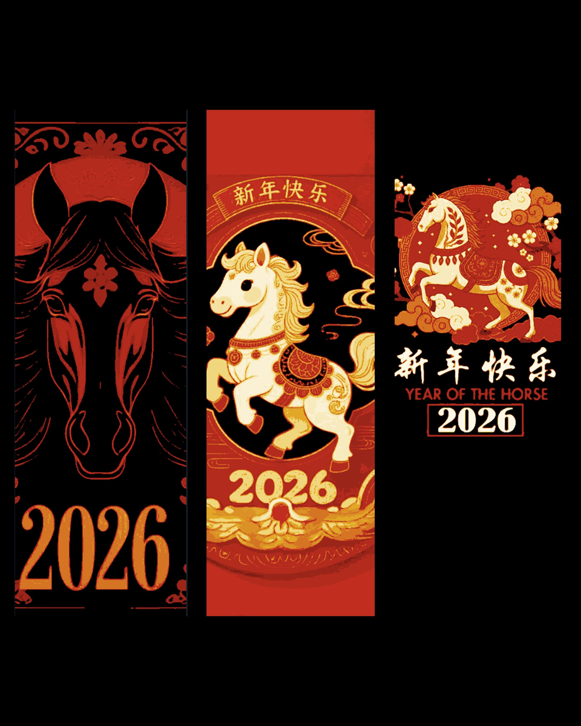 Celebrating the Chinese New Year - the year of the Horse - sert of bookmarks by BooneCo3d HueForge model: Celebrating the Chinese New Year - the year of the Horse - sert of bookmarks by BooneCo3d