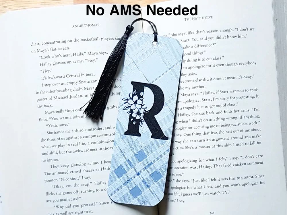 Monogram R Bookmark, Hueforge. Monogram R Bookmark, Hueforge.