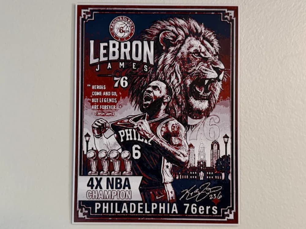 LeBron Philly 76ers NBA Poster Style HueForge LeBron Philly 76ers NBA Poster Style HueForge