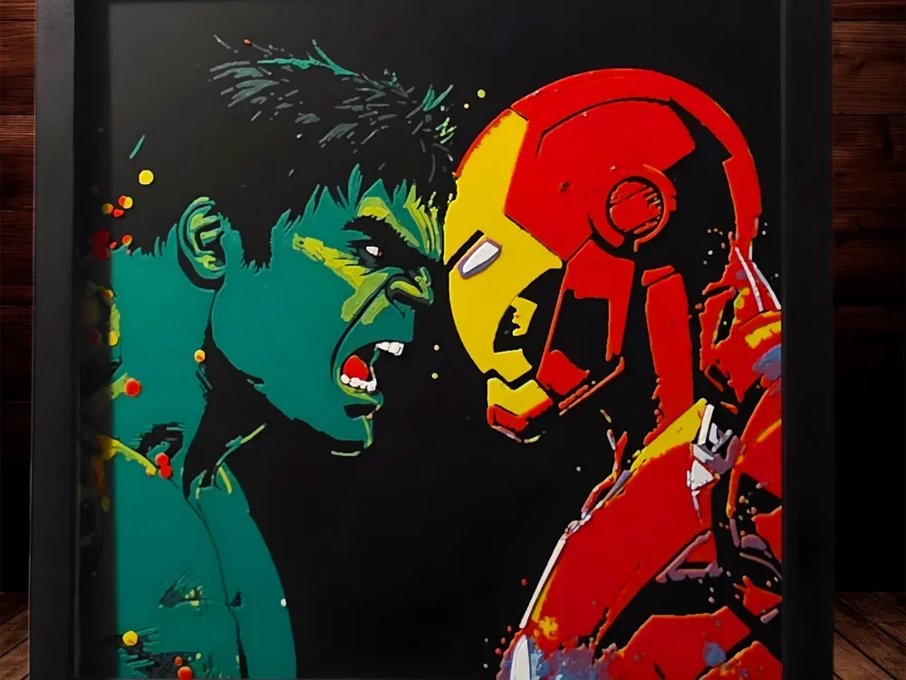 Hulk Vs Ironman by Side Quest Hues HueForge model: Hulk Vs Ironman by Side Quest Hues