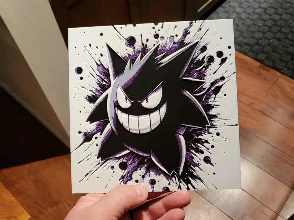 Graffiti Gengar Hueforge by 3Ree Printing HueForge model: Graffiti Gengar Hueforge by 3Ree Printing
