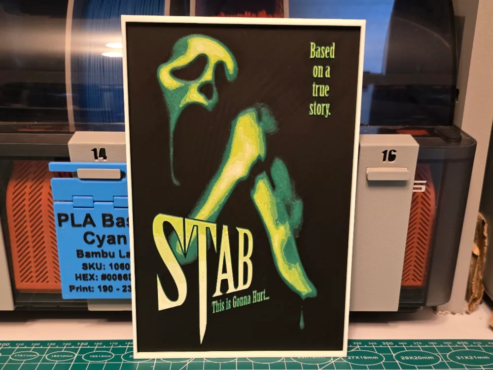 Sceam 2 "Stab" Movie Poster - Hueforge Art Sceam 2 "Stab" Movie Poster - Hueforge Art