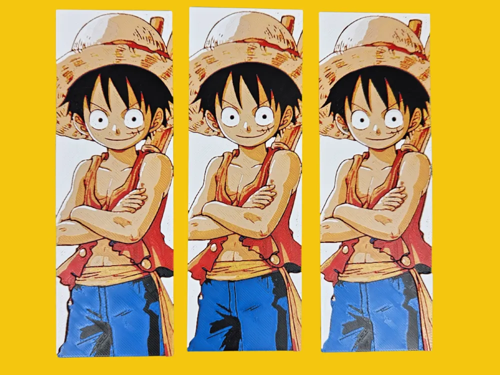 Monkey D Luffy - One Piece Bookmark by BusyKikiBee HueForge model: Monkey D Luffy - One Piece Bookmark by BusyKikiBee