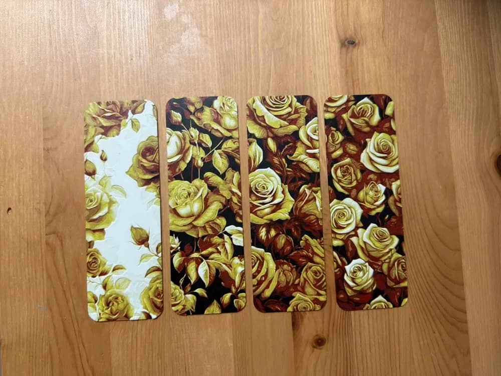 x4 Rose Bookmarks x4 Rose Bookmarks