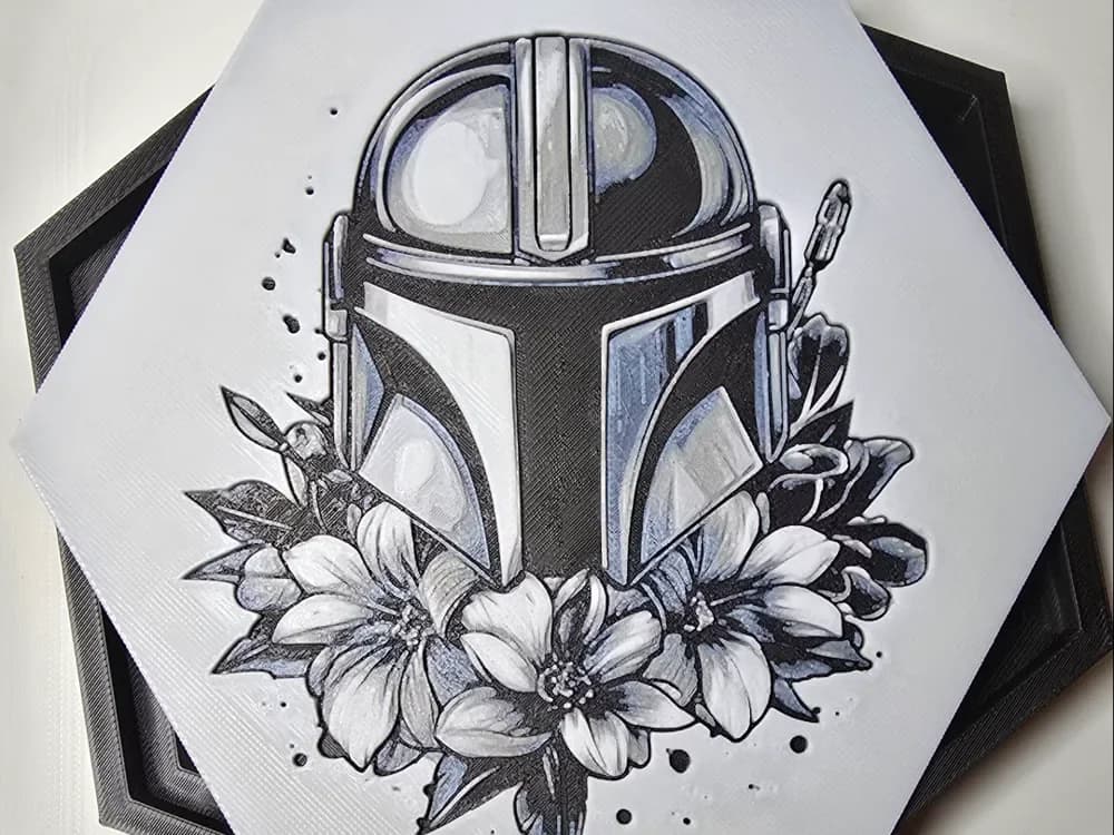 Mandalorian Hueforge by Aprilk6366 HueForge model: Mandalorian Hueforge by Aprilk6366