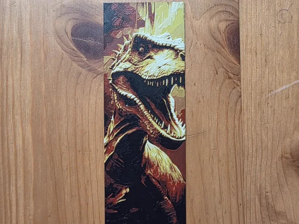 dinosaur bookmark by Morganja HueForge model: dinosaur bookmark by Morganja