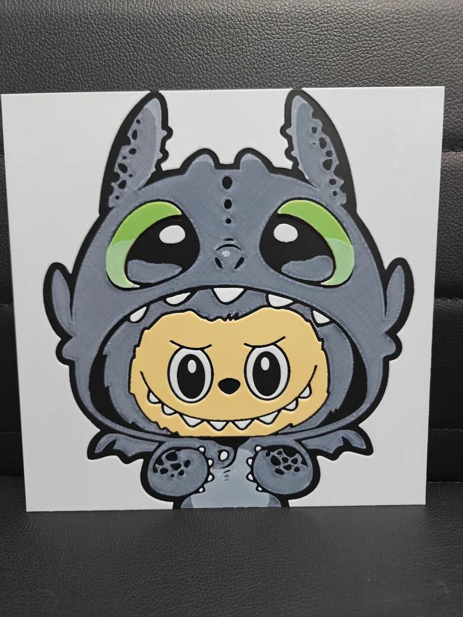 Labubu Toothless by TheHueforgeLady HueForge model: Labubu Toothless by TheHueforgeLady