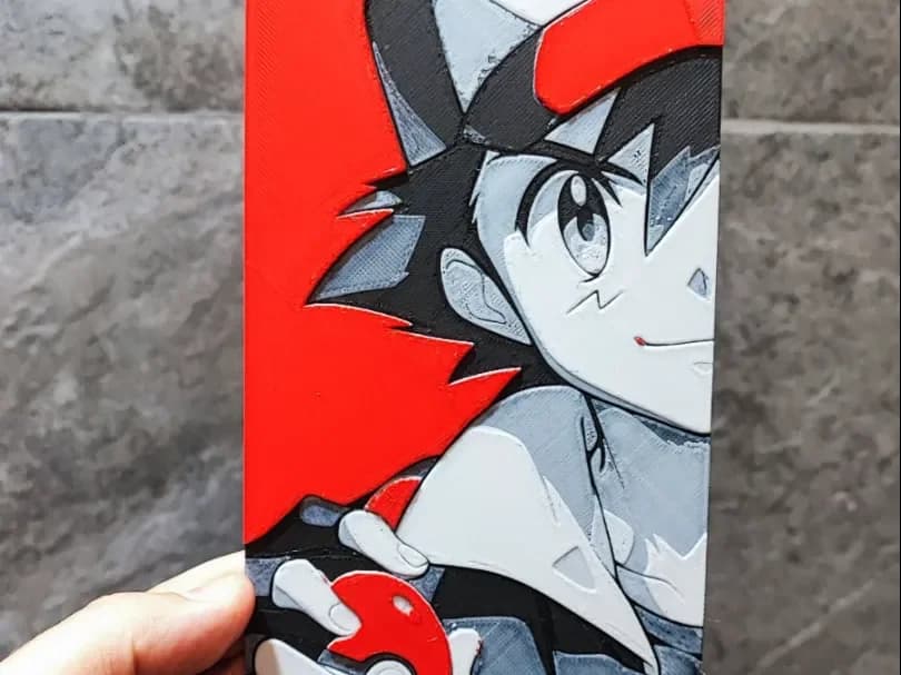 Ash - Pokemon by Garuda3D HueForge model: Ash - Pokemon by Garuda3D