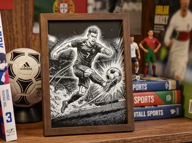 CR7 - Ronaldo - Cap. Tsubasa Style - HueForge CR7 - Ronaldo - Cap. Tsubasa Style - HueForge