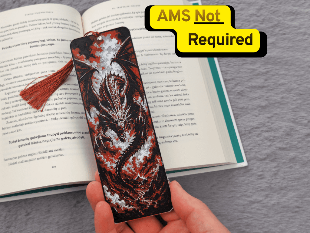 Dark Dragon Fantasy HueForge Bookmark Dark Dragon Fantasy HueForge Bookmark