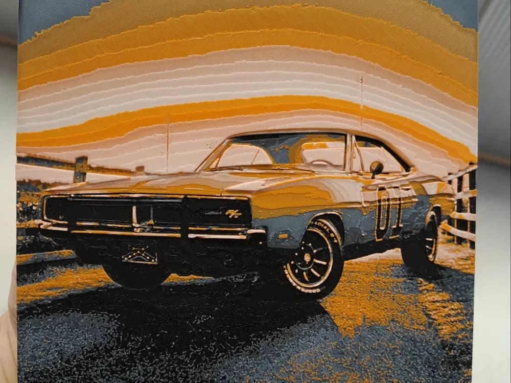 HueForge model: General Lee - Hueforge by BeaN