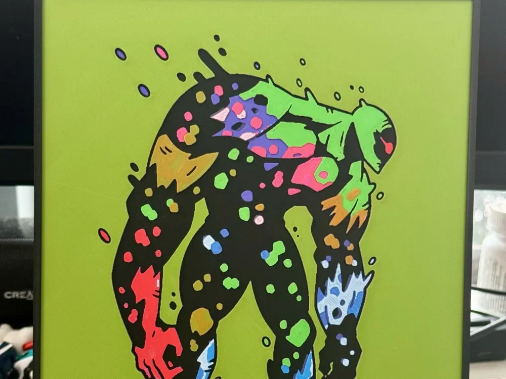 Absolute Martian Manhunter by Strata Prints HueForge model: Absolute Martian Manhunter by Strata Prints