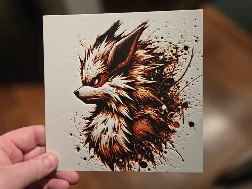 Graffiti Arcanine Hueforge by 3Ree Printing HueForge model: Graffiti Arcanine Hueforge by 3Ree Printing