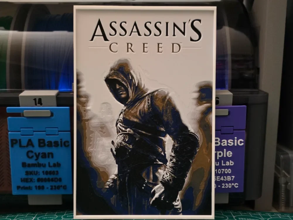 HueForge model: Assassin's Creed Poster - Hueforge Art by Lumpy3D