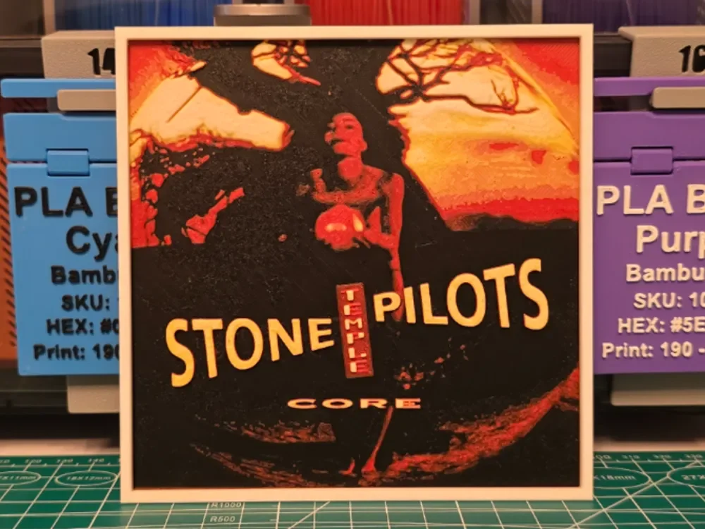 Stone Temple Pilots "Core" Album - Hueforge Art by Lumpy3D HueForge model: Stone Temple Pilots "Core" Album - Hueforge Art by Lumpy3D