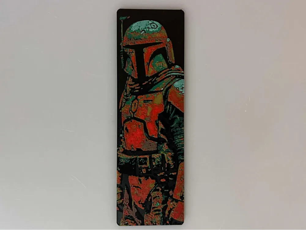 Boba Fett - Bookmark by 3djd HueForge model: Boba Fett - Bookmark by 3djd