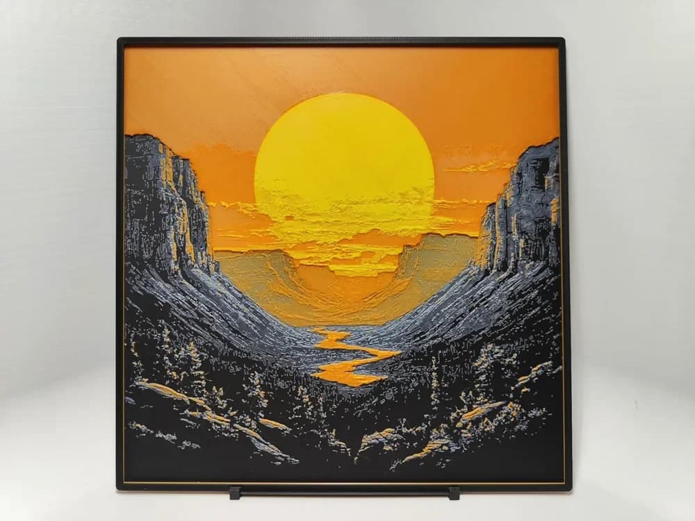 Grand Canyon at sunset - Hueforge by BeaN HueForge model: Grand Canyon at sunset - Hueforge by BeaN