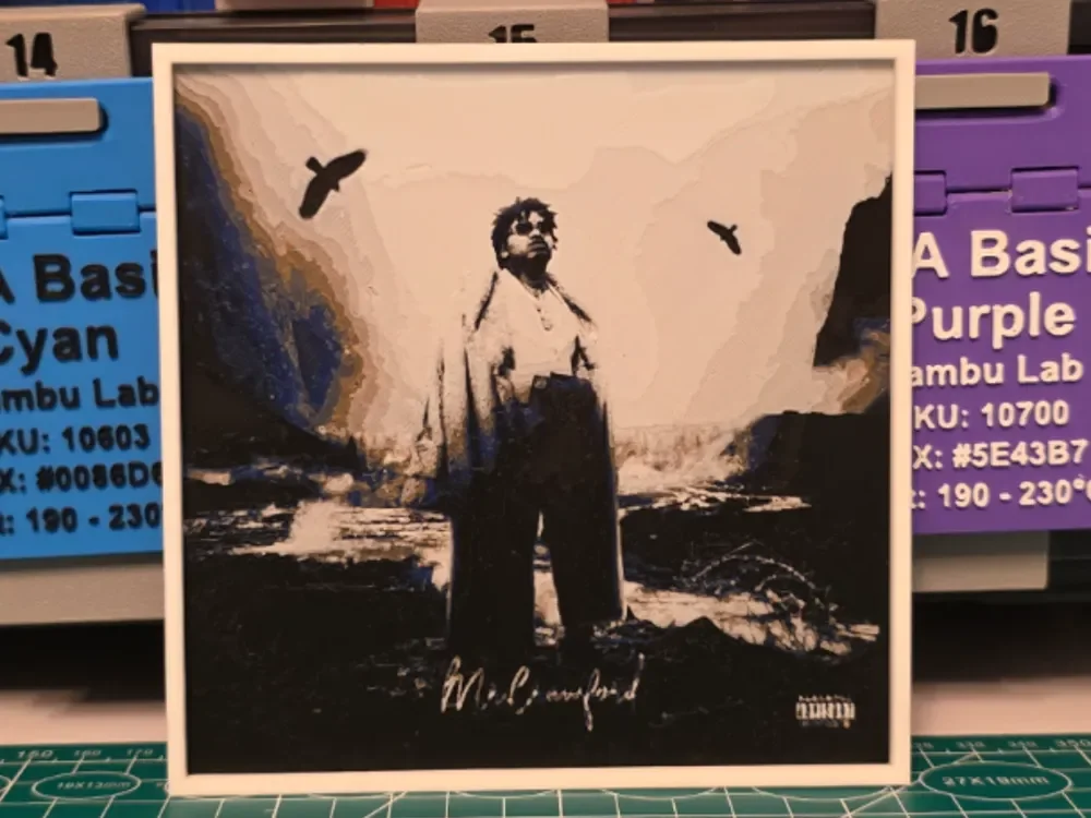 NoCap "Mr. Crawford" Album - Hueforge Art by Lumpy3D HueForge model: NoCap "Mr. Crawford" Album - Hueforge Art by Lumpy3D