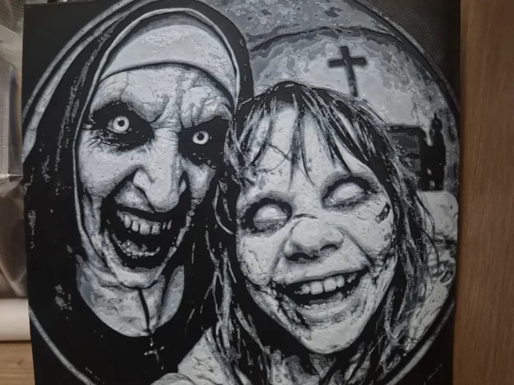 Ring doorbell exorcist & the nun by Buntsta HueForge model: Ring doorbell exorcist & the nun by Buntsta