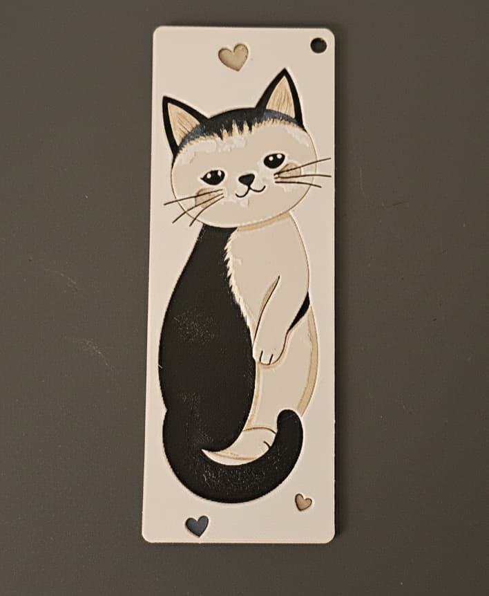 Valentine Kitty Bookmark7 - Hueforge - 4 colors Valentine Kitty Bookmark7 - Hueforge - 4 colors