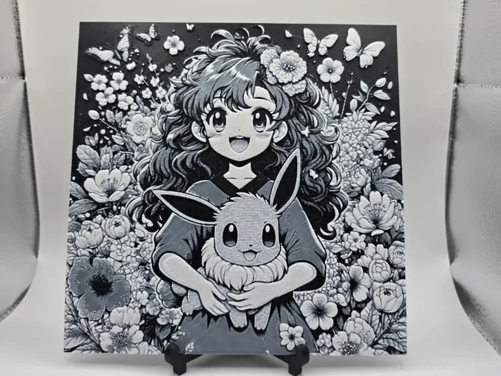 Girly Evoli Pokemon by Kactus Fpv HueForge model: Girly Evoli Pokemon by Kactus Fpv