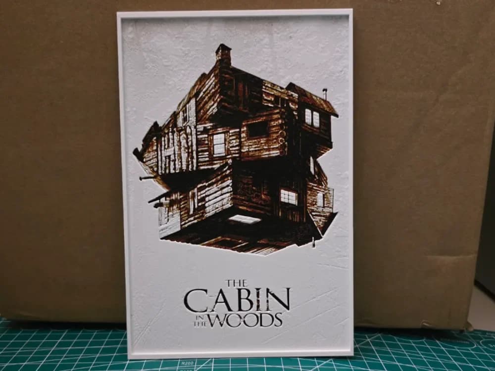 The Cabin in the Woods Movie Poster - Hueforge Art by Lumpy3D HueForge model: The Cabin in the Woods Movie Poster - Hueforge Art by Lumpy3D