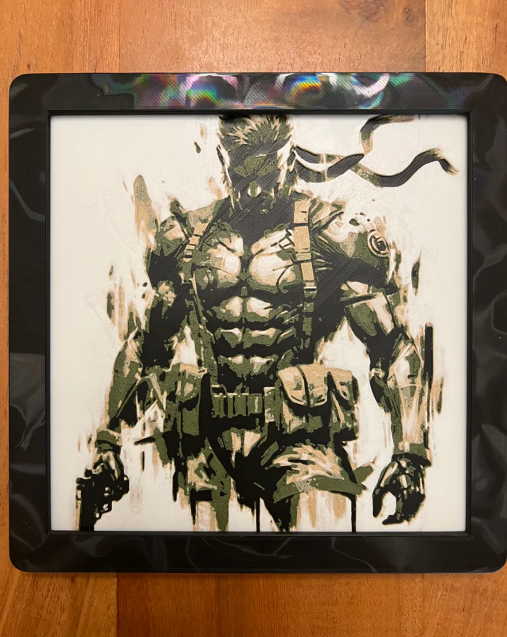 HueForge model: Solid Snake by JustBe 3D Printing