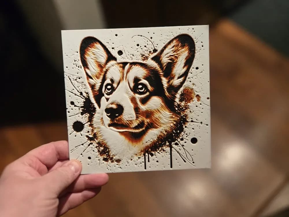 Graffiti Corgi Hueforge by 3Ree Printing HueForge model: Graffiti Corgi Hueforge by 3Ree Printing