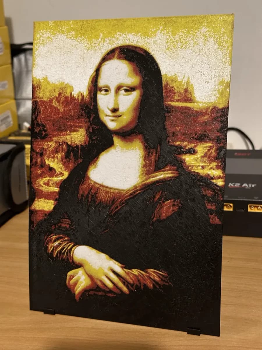 Gioconda Monna Lisa Leonardo Da Vinci by enricoRE HueForge model: Gioconda Monna Lisa Leonardo Da Vinci by enricoRE
