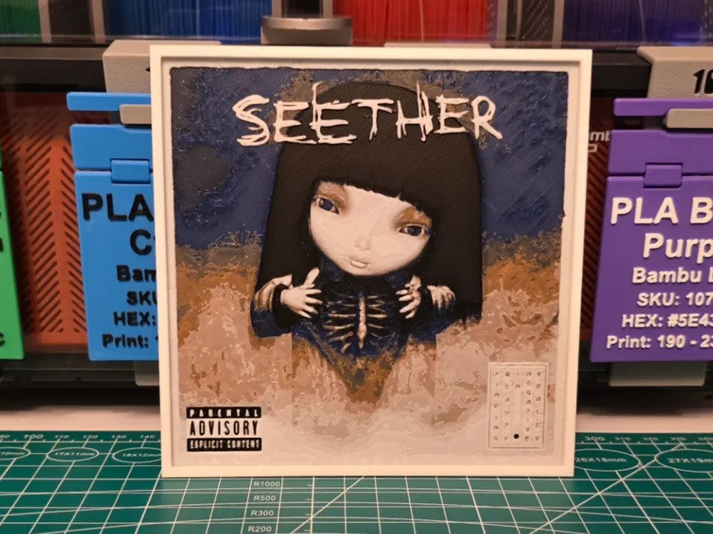 HueForge model: Seether "Finding Beauty in Negative Spaces" Art by Lumpy3D