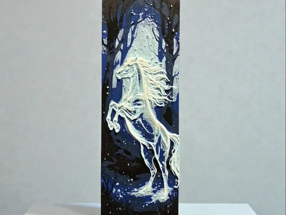 Harry Potter Horse Patronus Spell Animal Bookmark by The SkyLab 3D HueForge model: Harry Potter Horse Patronus Spell Animal Bookmark by The SkyLab 3D