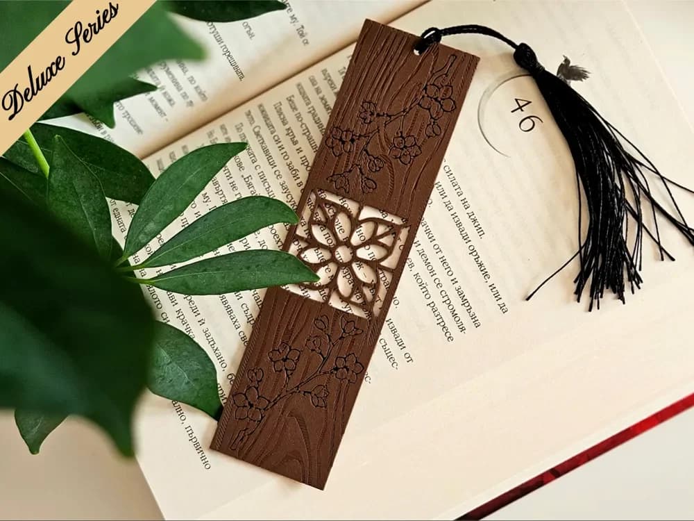Blossom - Deluxe Wooden Series Bookmarks by C3D HueForge model: Blossom - Deluxe Wooden Series Bookmarks by C3D