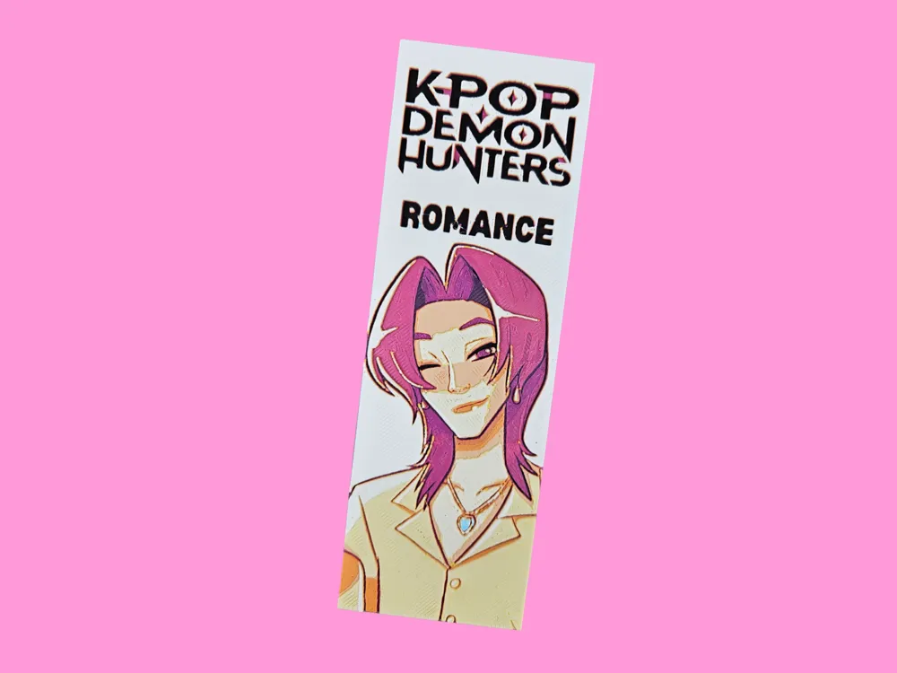HueForge model: Romance Bookmark (KPop Demon Hunters) by BusyKikiBee