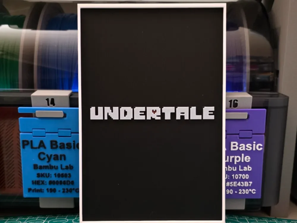 Undertale Poster - Hueforge Art by Lumpy3D HueForge model: Undertale Poster - Hueforge Art by Lumpy3D
