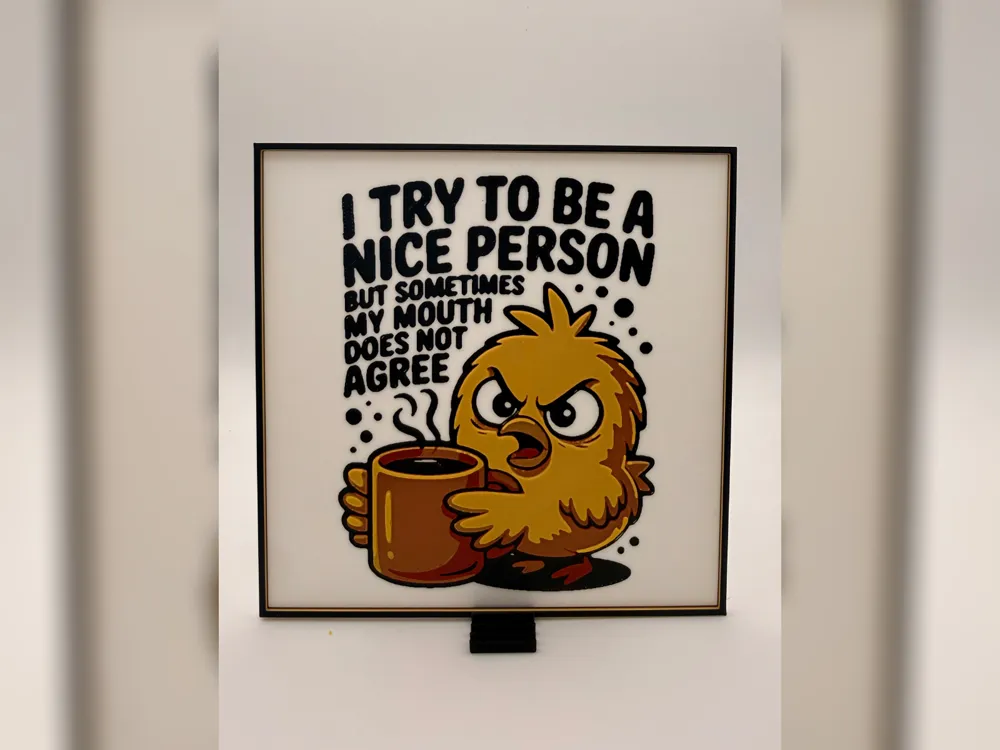 Tweety Coffee Mood HueForge Print Tweety Coffee Mood HueForge Print
