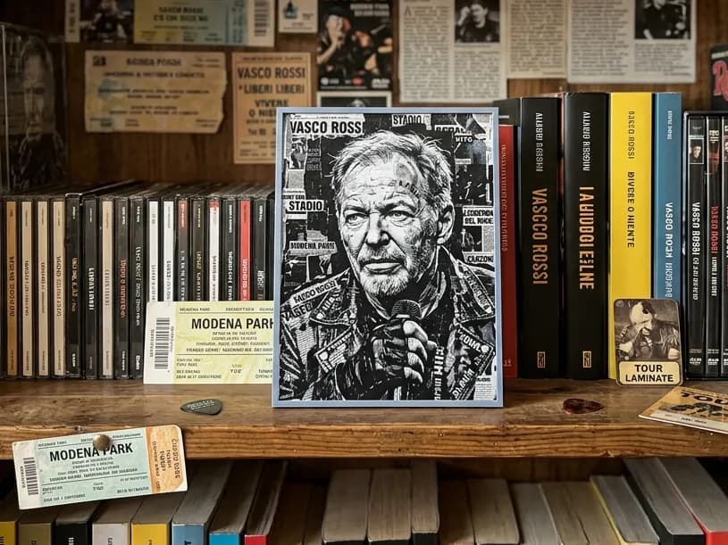 Vasco Rossi newspaper style - HueForge by keko HueForge model: Vasco Rossi newspaper style - HueForge by keko