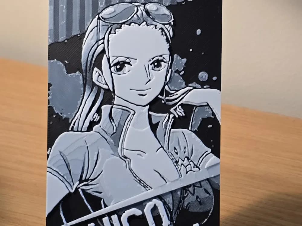 Hueforge - One Piece - Nico Robin by FxD | Function-X-Design HueForge model: Hueforge - One Piece - Nico Robin by FxD | Function-X-Design