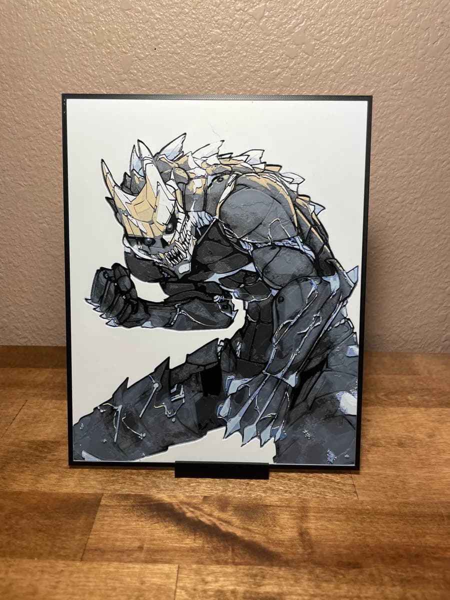 Kaiju No. 8 by Cloudy Nostalgia HueForge model: Kaiju No. 8 by Cloudy Nostalgia