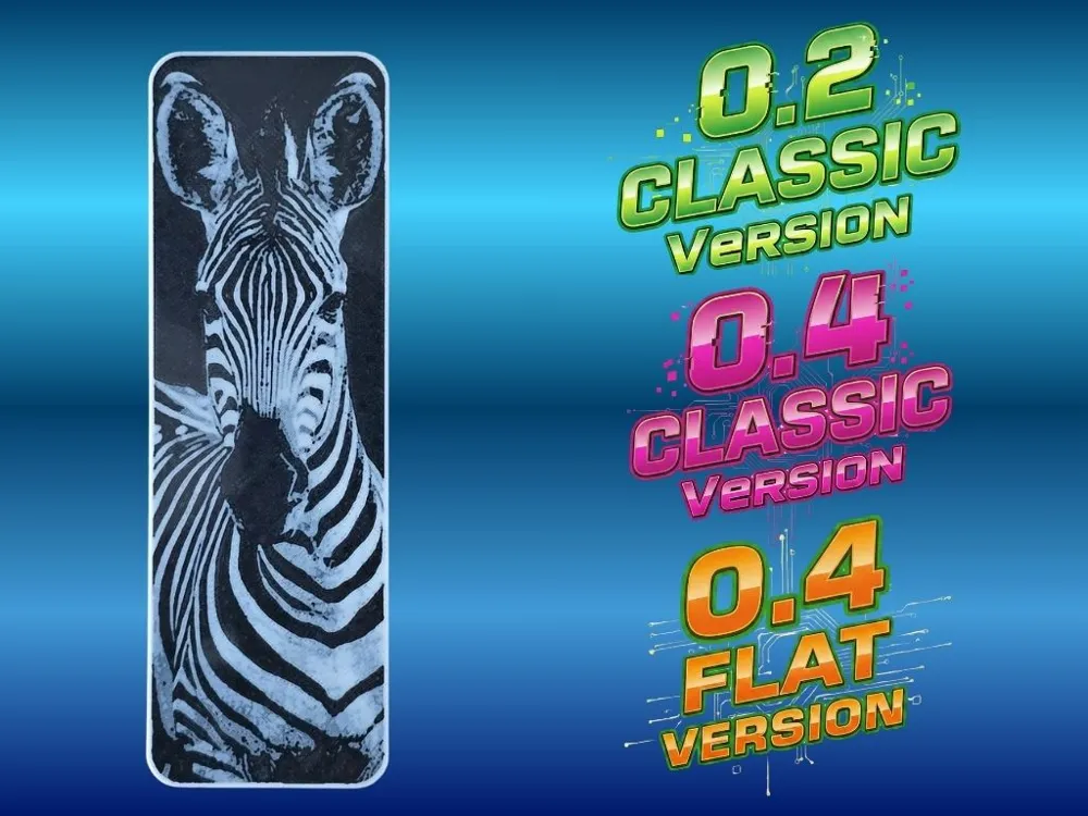 Zebra Bookmark by Atrus Design HueForge model: Zebra Bookmark by Atrus Design
