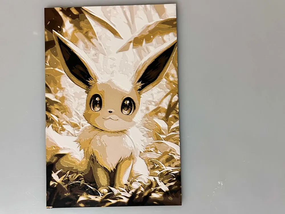 Eevee by 3djd HueForge model: Eevee by 3djd