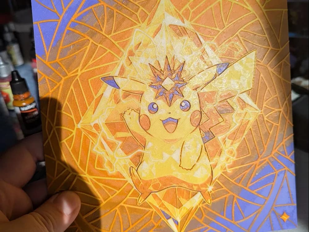 Hueforge pikachu tera v1 by ZombiePaint3D HueForge model: Hueforge pikachu tera v1 by ZombiePaint3D